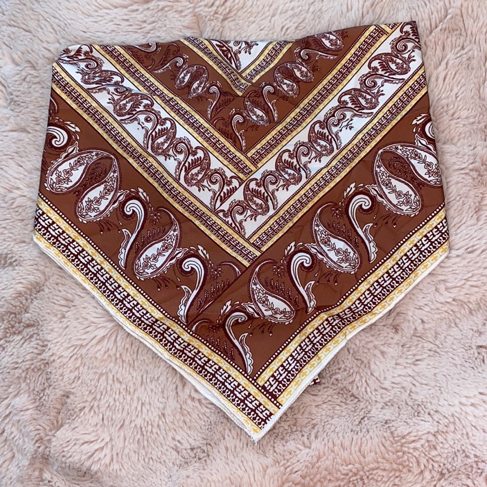 Brown Bandana Crop Top